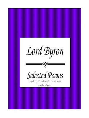 cover image of Lord Byron: Selected Poems